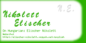 nikolett elischer business card